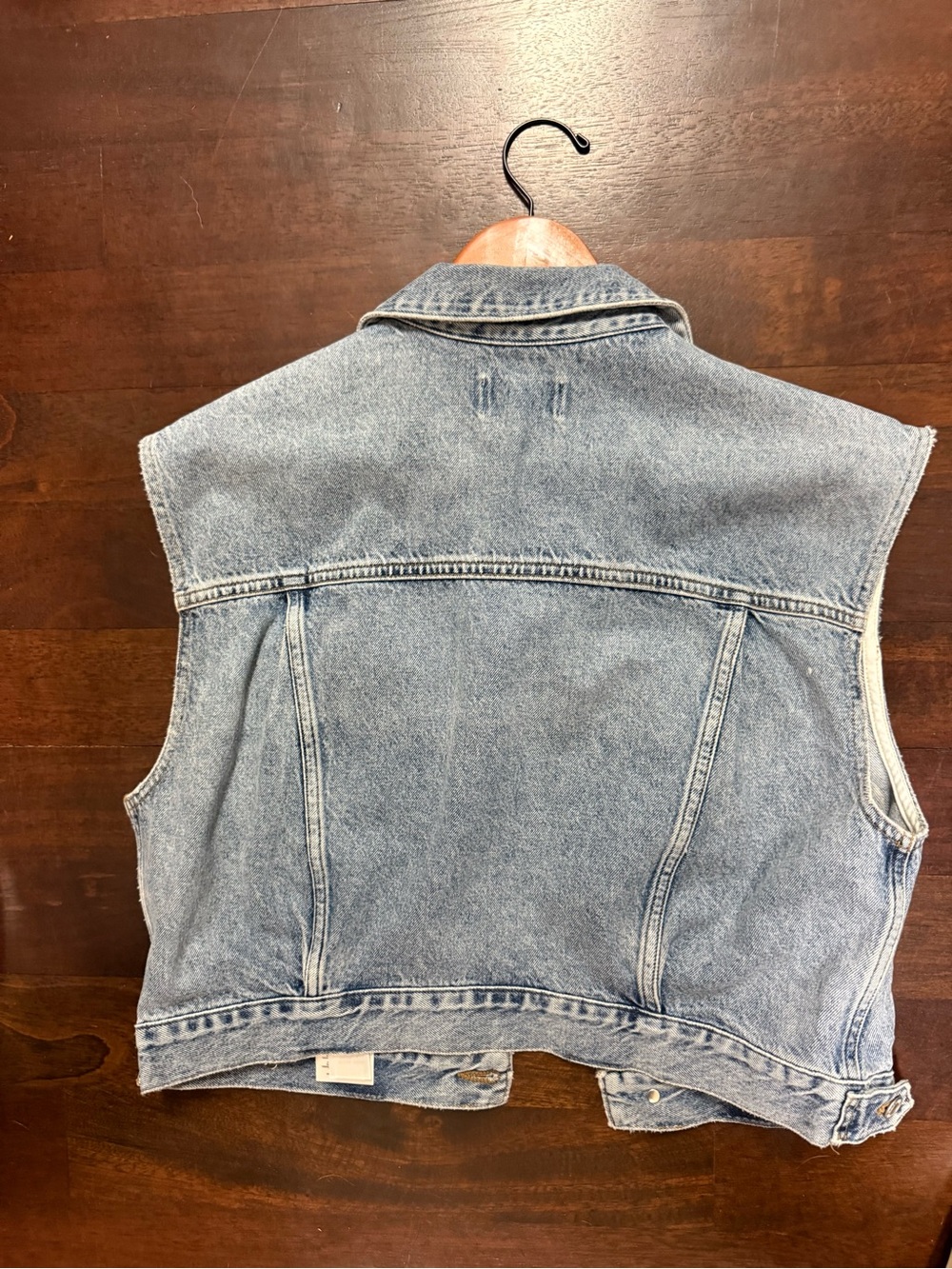 AGOLDE Light Wash Denim Vest, size small - Picture 2 of 3